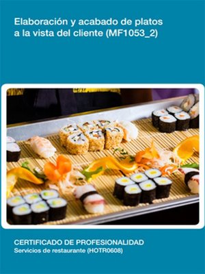 cover image of MF1053_2--Elaboración y acabado de platos a la vista del cliente